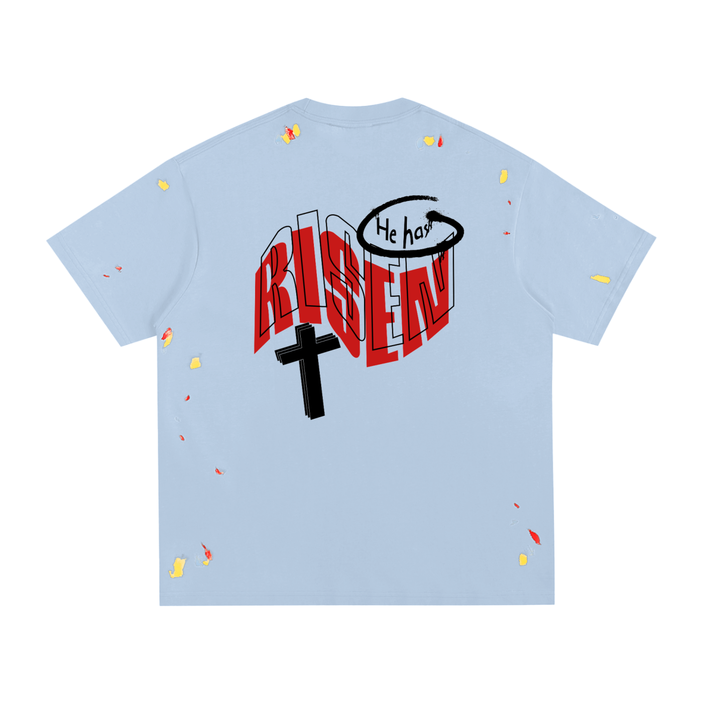 | He Has Risen | Paint Splatter T-Shirt