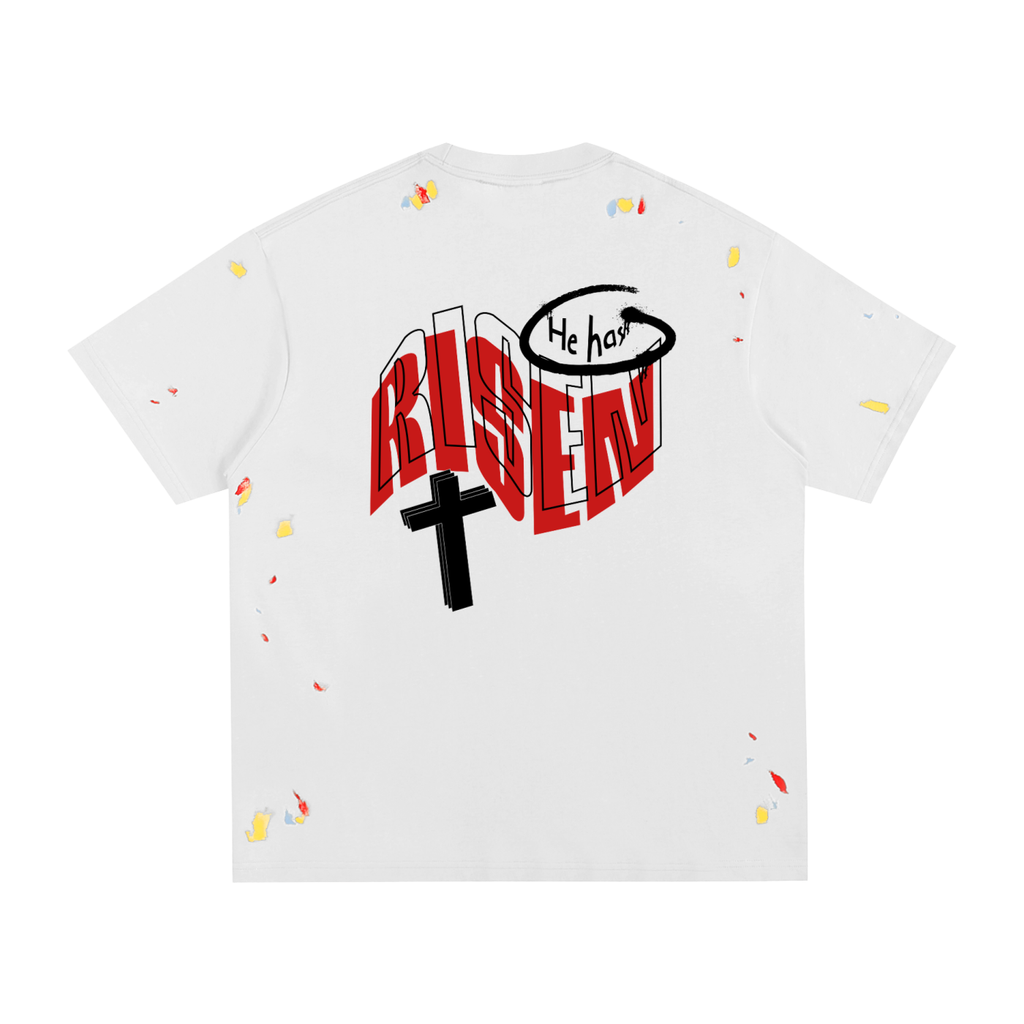 | He Has Risen | Paint Splatter T-Shirt