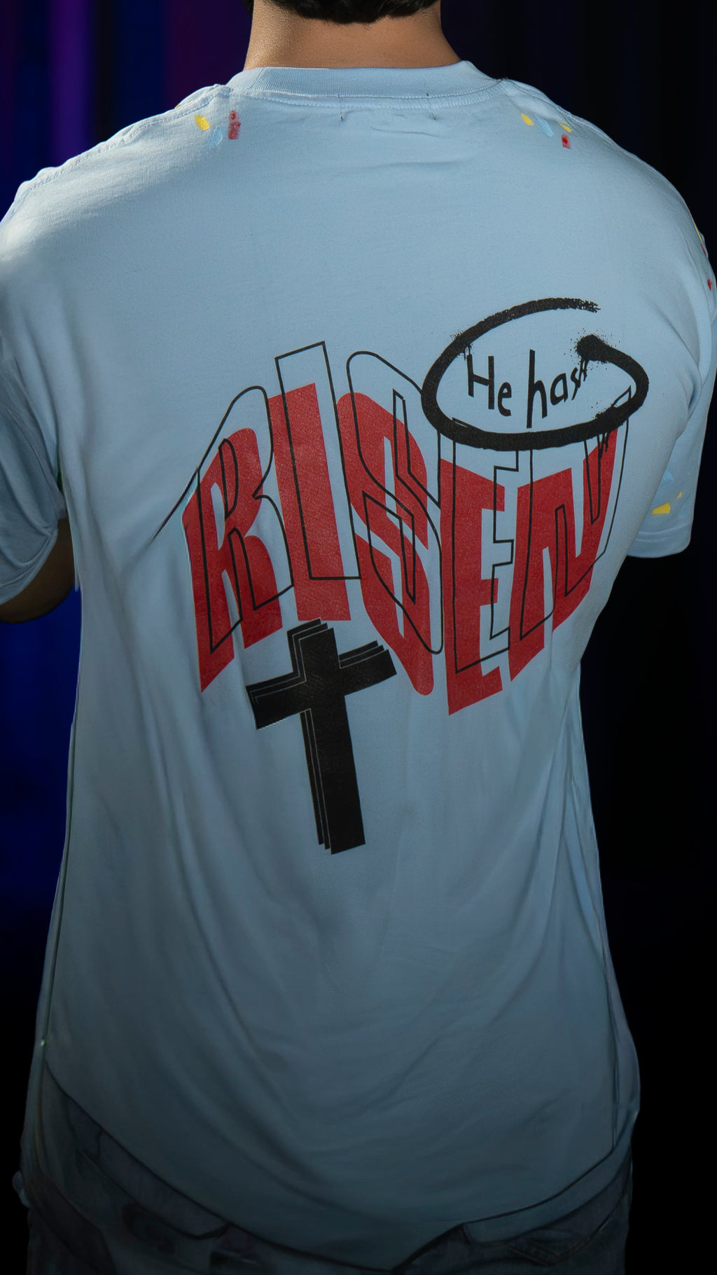 | He Has Risen | Paint Splatter T-Shirt