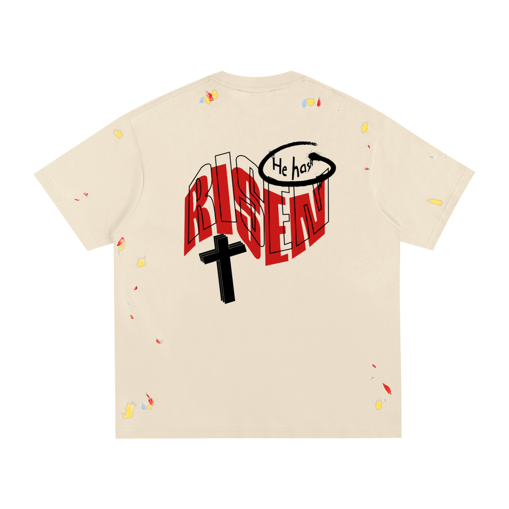 | He Has Risen | Paint Splatter T-Shirt