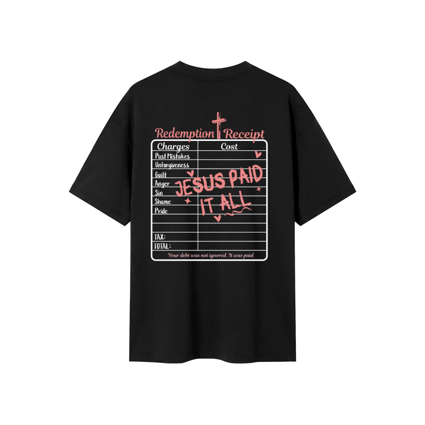 Jesus Paid It All (Classic Fit) — Black, back